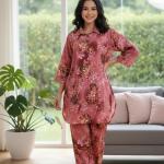 Women’s Floral Printed Co-Ord Set – Elegant Shirt & Pant Outfit